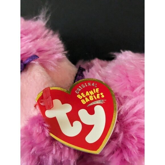 TY Beanie Baby - OOH-LA-LA the Pink Poodle Dog (6 inch) - MWMTs Stuffed Animal - Picture 7 of 11